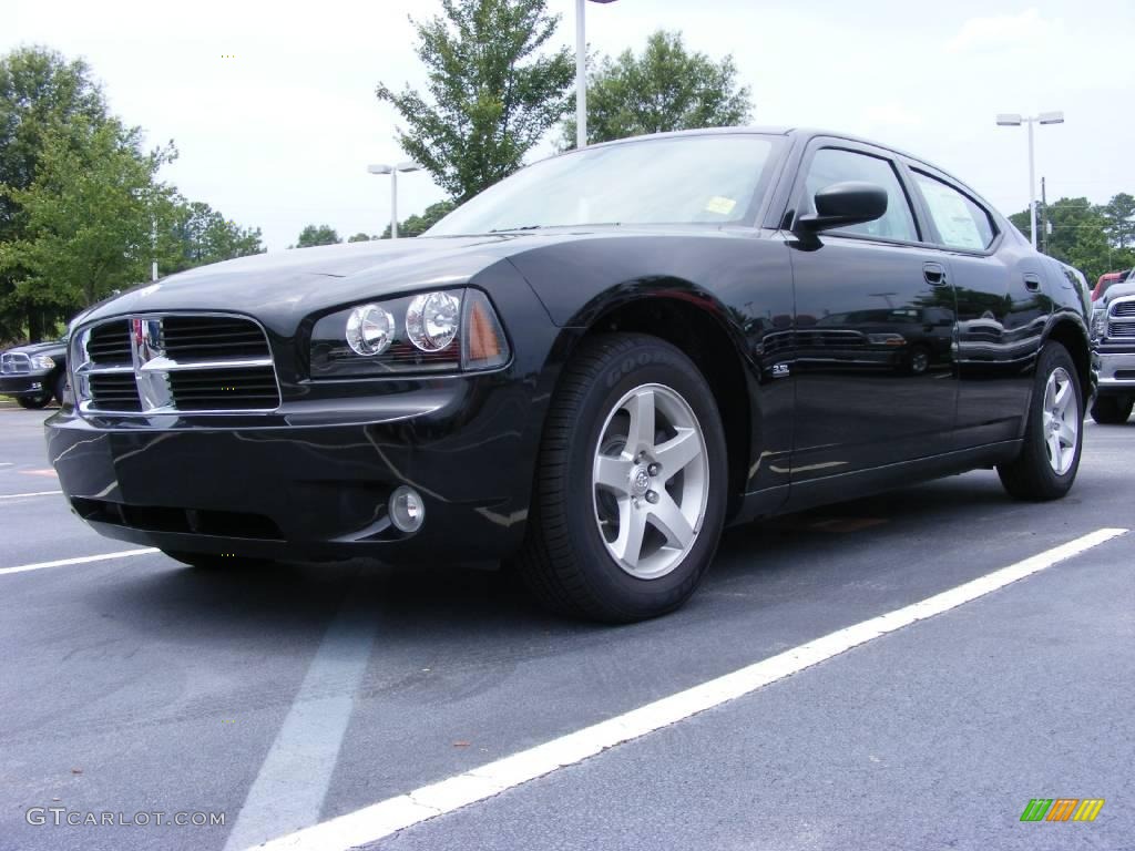 2009 Charger SXT - Brilliant Black Crystal Pearl / Dark Slate Gray photo #1