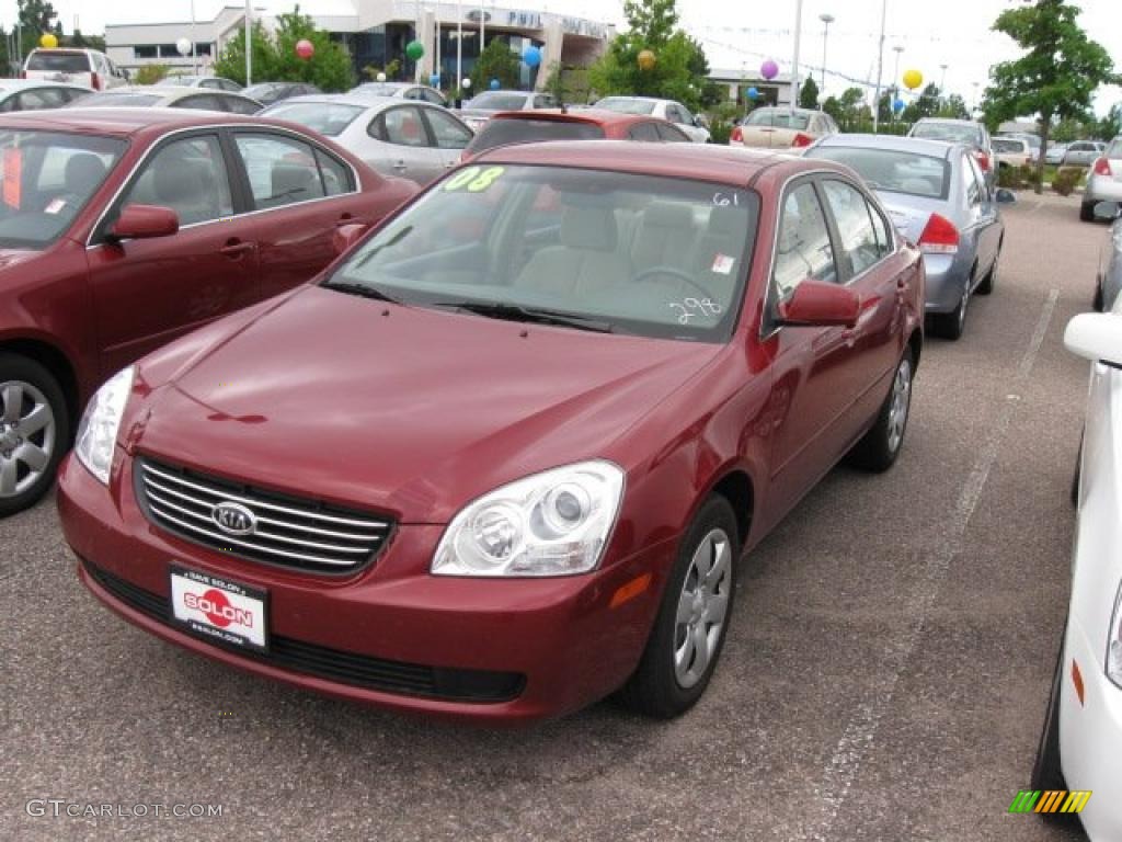 2008 Optima LX - Ruby Red / Beige photo #1