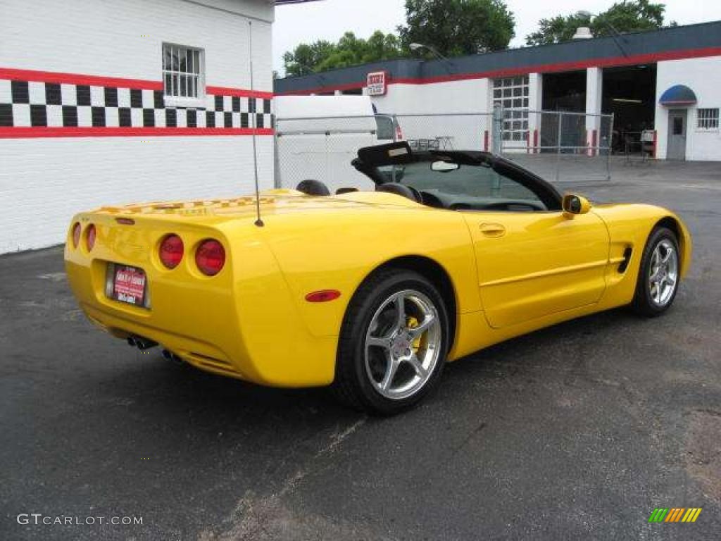 2002 Corvette Convertible - Millenium Yellow / Black photo #5