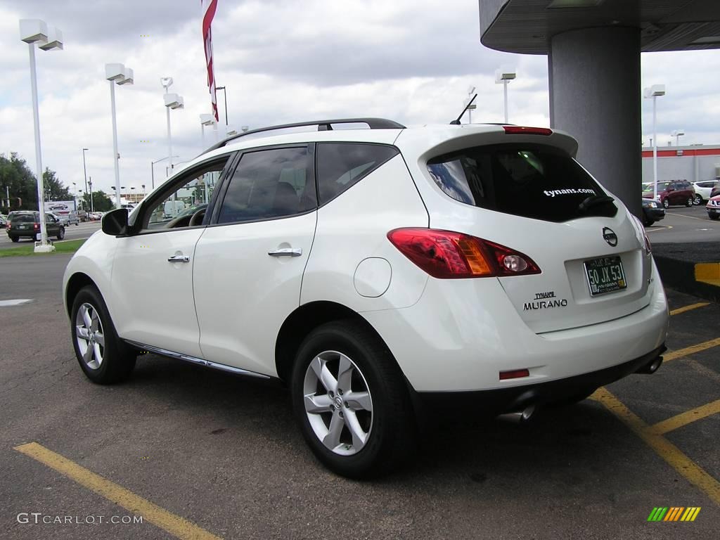 2009 Murano S AWD - Glacier Pearl / Beige photo #4