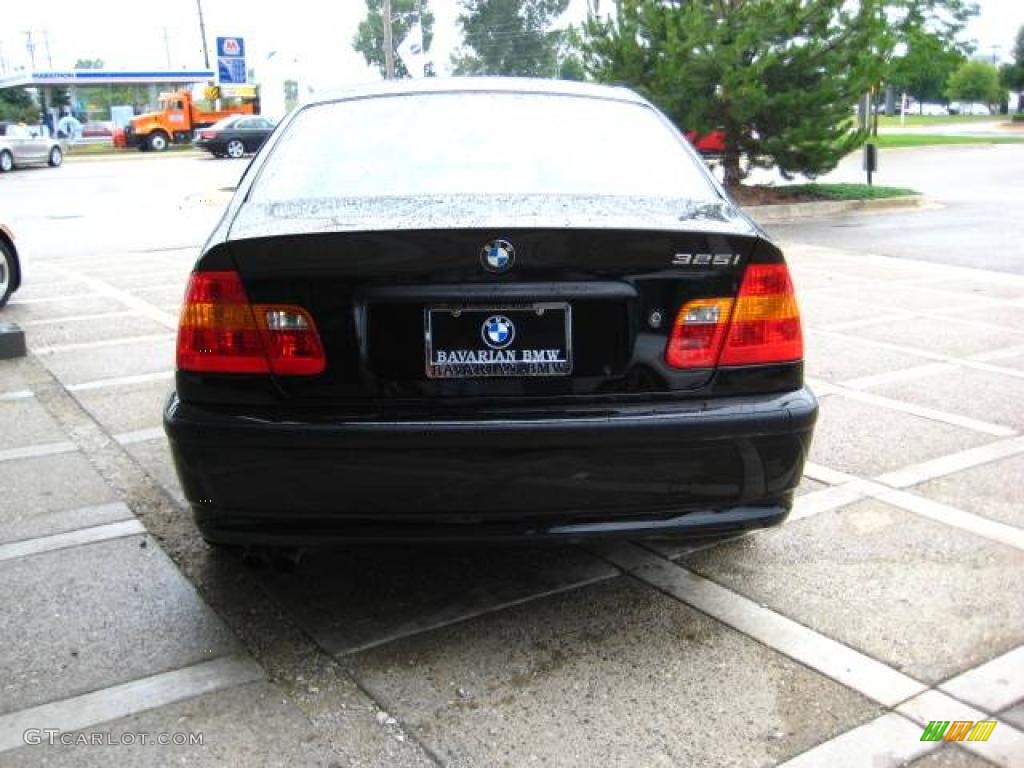 2002 3 Series 325i Sedan - Jet Black / Sand photo #7