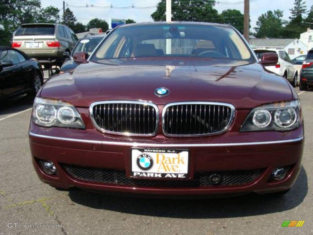2008 7 Series 750Li Sedan - Barbera Red Metallic / Natural Brown photo #3