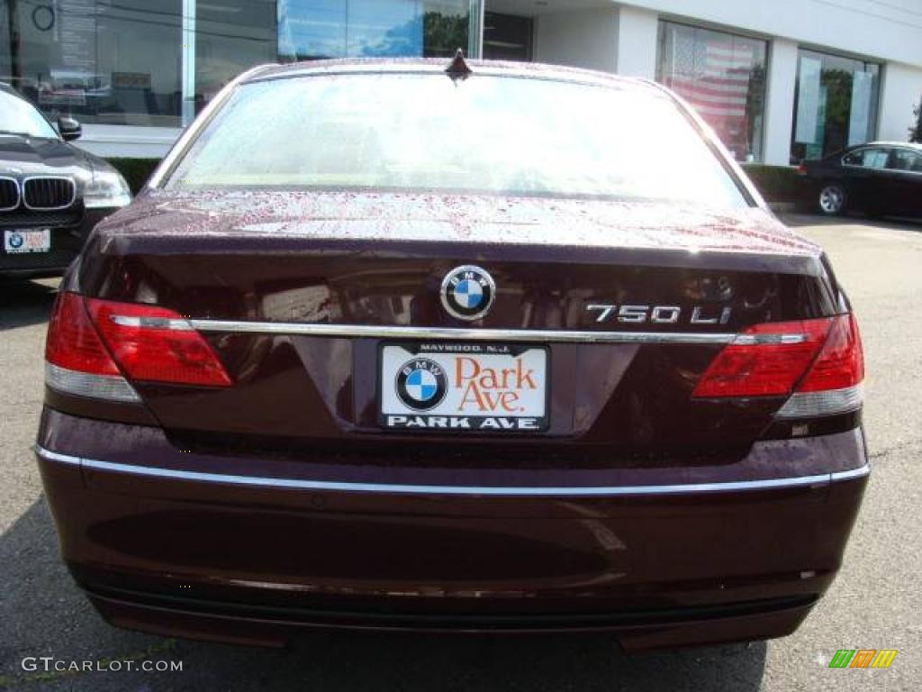 2008 7 Series 750Li Sedan - Barbera Red Metallic / Natural Brown photo #7