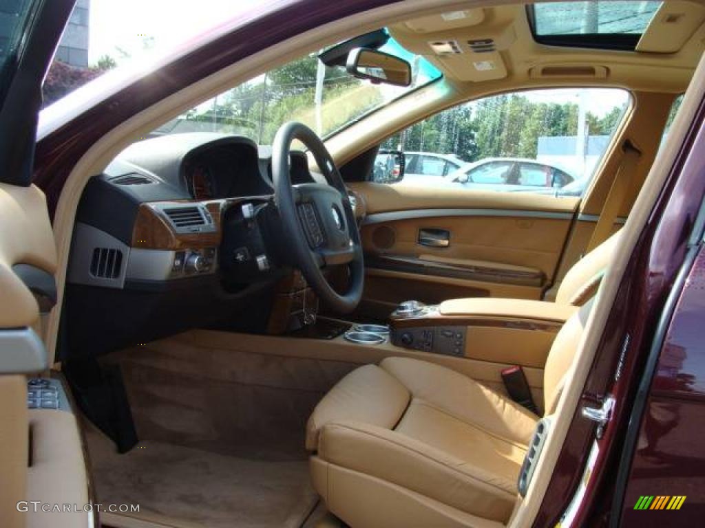 2008 7 Series 750Li Sedan - Barbera Red Metallic / Natural Brown photo #10