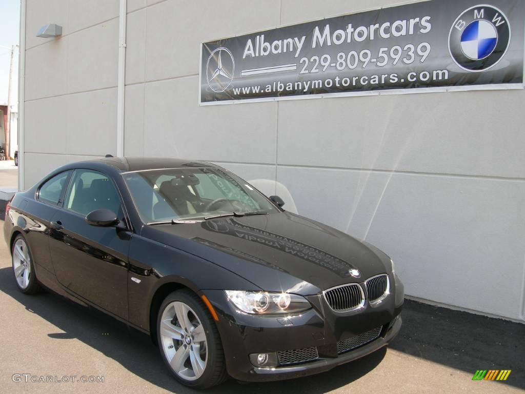 2009 3 Series 335i Coupe - Jet Black / Black photo #21