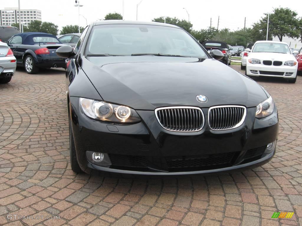 2008 3 Series 328i Coupe - Jet Black / Black photo #15