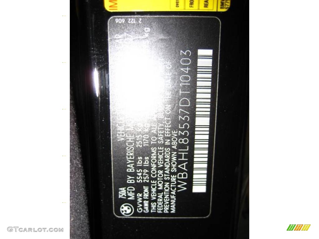 2007 7 Series 750i Sedan - Jet Black / Black photo #28
