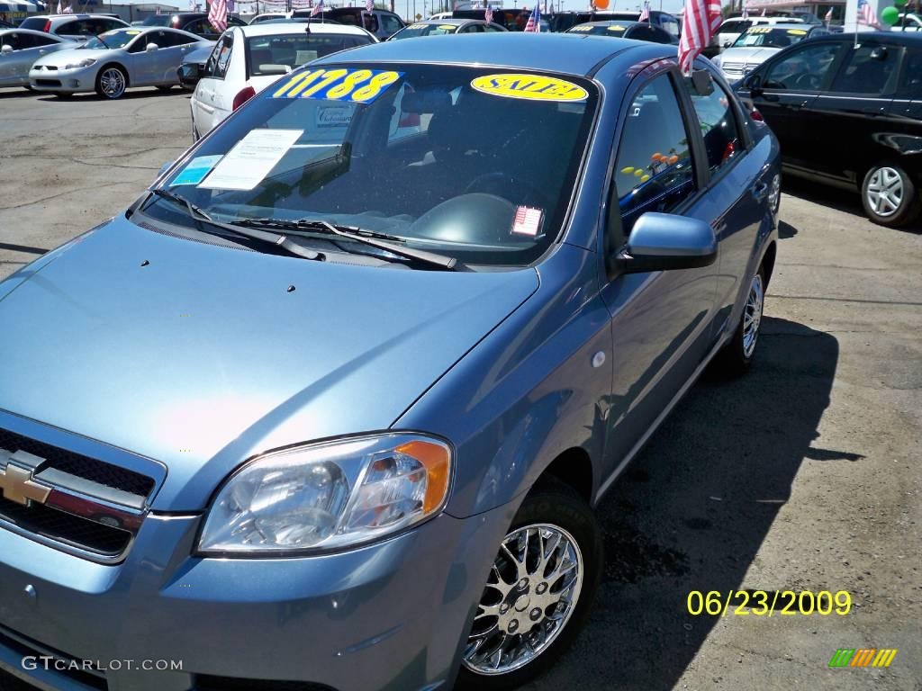 2007 Aveo LS Sedan - Icelandic Blue / Charcoal Black photo #1