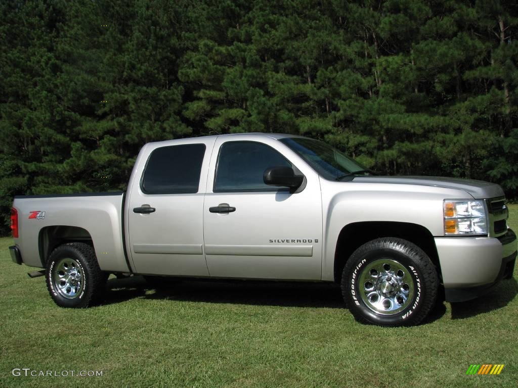 2007 Silverado 1500 LT Crew Cab 4x4 - Silver Birch Metallic / Light Titanium/Ebony Black photo #10