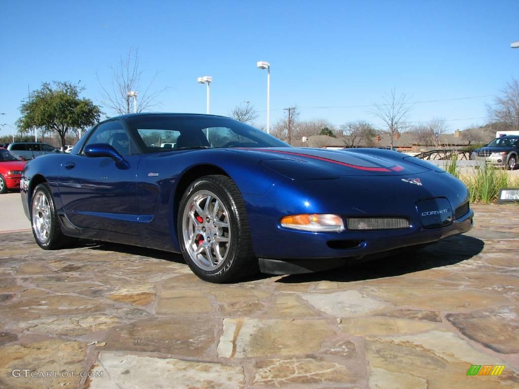 2004 Corvette Z06 - LeMans Blue Metallic / Black photo #1