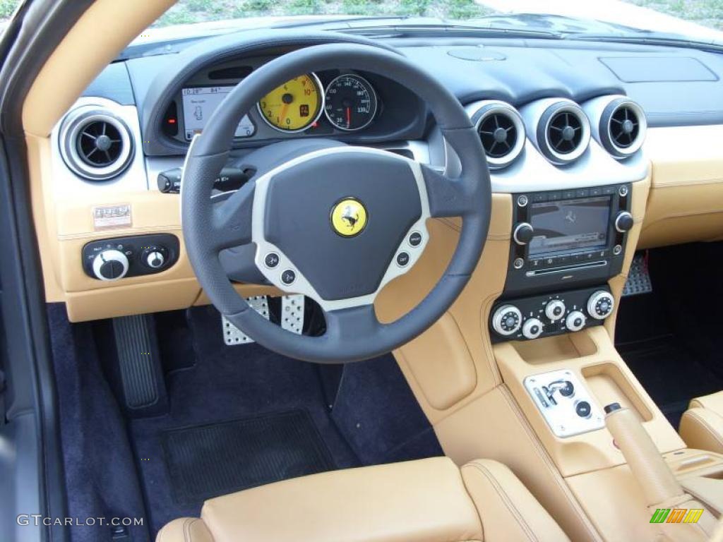 2008 Ferrari 612 Scaglietti Standard 612 Scaglietti Model Beige Dashboard Photo #14799572