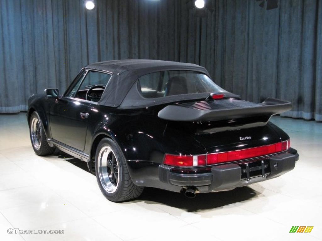 Black 1987 Porsche 911 Turbo Cabriolet Exterior Photo #14799646