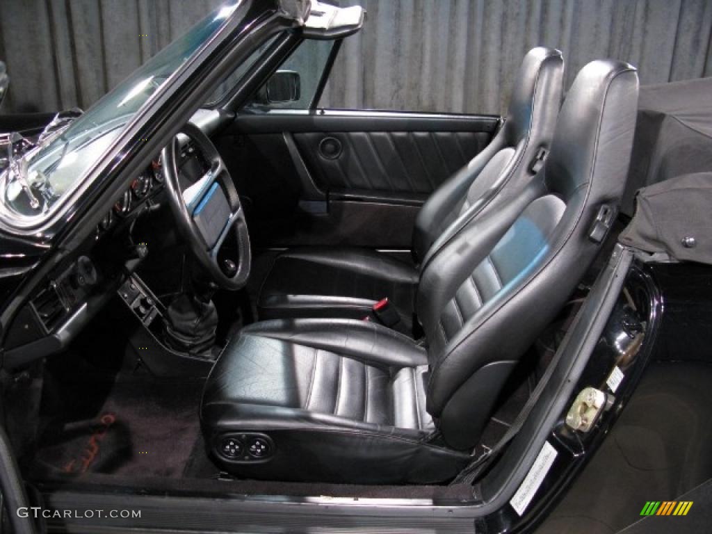 Black Interior 1987 Porsche 911 Turbo Cabriolet Photo #14799666