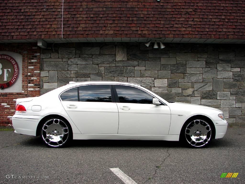 2003 7 Series 745Li Sedan - Alpine White / Dark Beige/Beige III photo #3