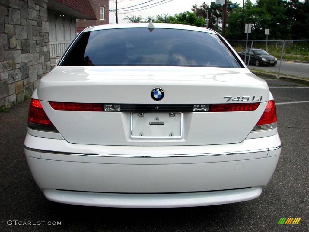 2003 7 Series 745Li Sedan - Alpine White / Dark Beige/Beige III photo #5