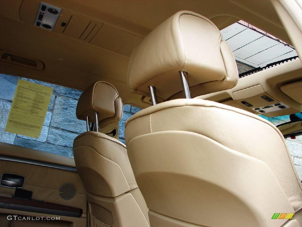 2003 7 Series 745Li Sedan - Alpine White / Dark Beige/Beige III photo #16