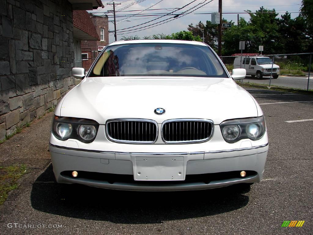 2003 7 Series 745Li Sedan - Alpine White / Dark Beige/Beige III photo #24