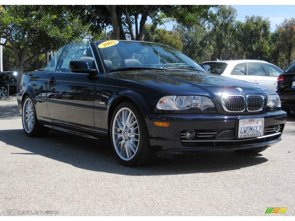 2002 3 Series 330i Convertible - Orient Blue Metallic / Black photo #3