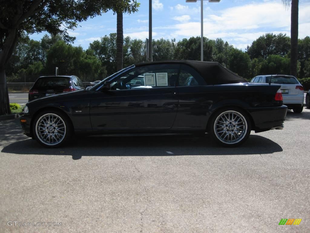 2002 3 Series 330i Convertible - Orient Blue Metallic / Black photo #8