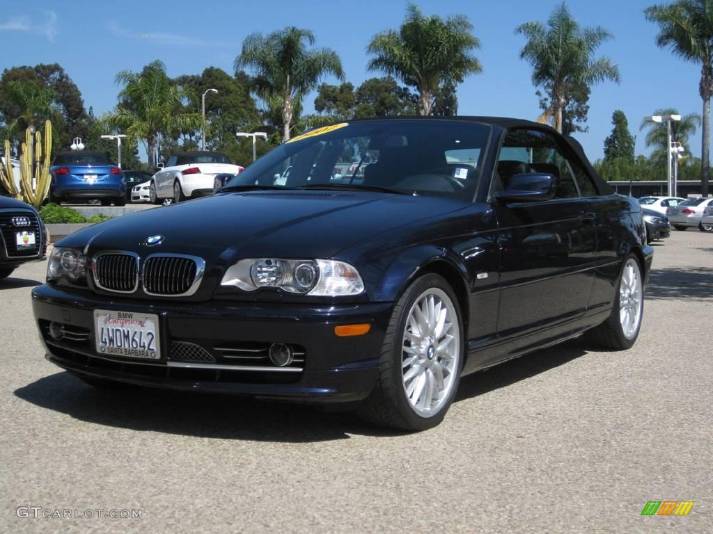 2002 3 Series 330i Convertible - Orient Blue Metallic / Black photo #22