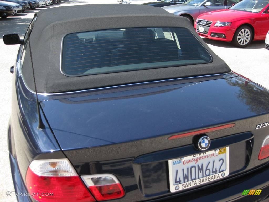 2002 3 Series 330i Convertible - Orient Blue Metallic / Black photo #35