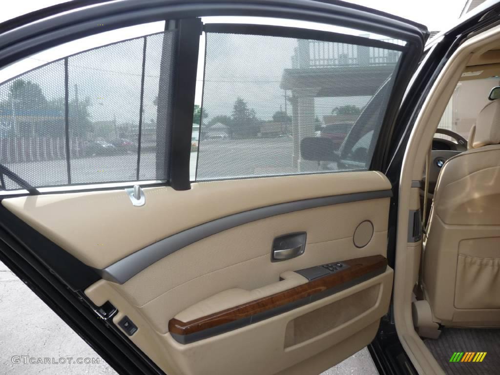 2003 7 Series 745Li Sedan - Black Sapphire Metallic / Dark Beige/Beige III photo #13