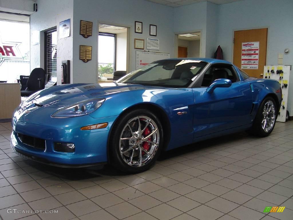 2009 Corvette Z06 - Jetstream Blue Metallic / Ebony photo #2
