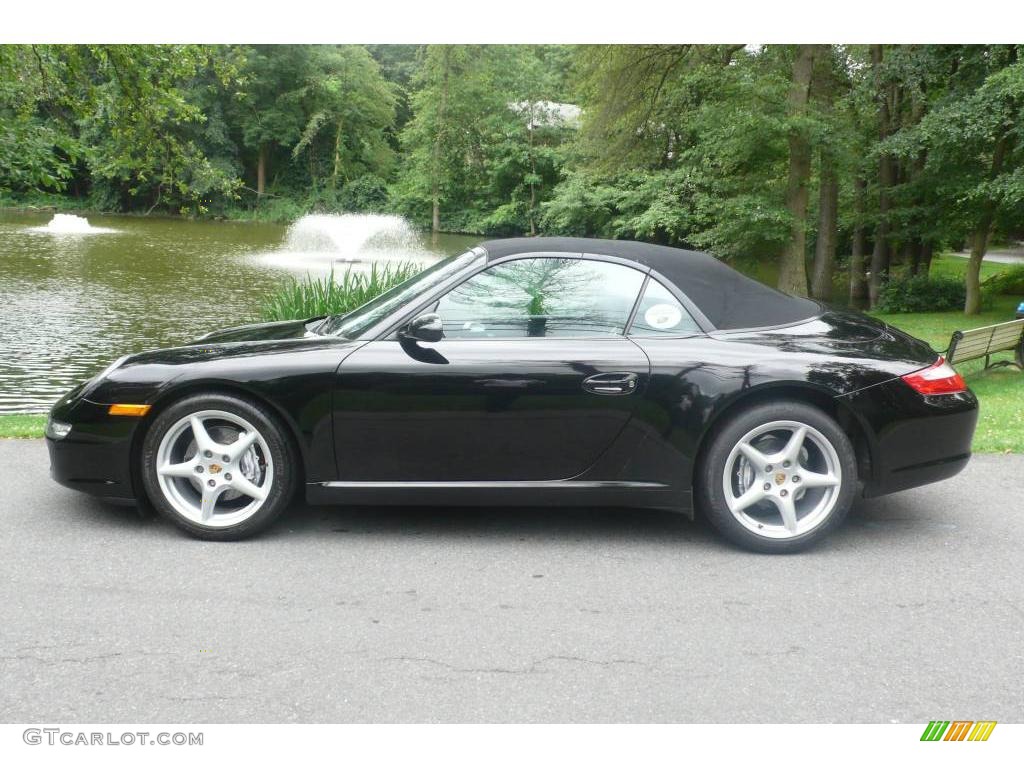 2005 911 Carrera Cabriolet - Black / Black photo #3