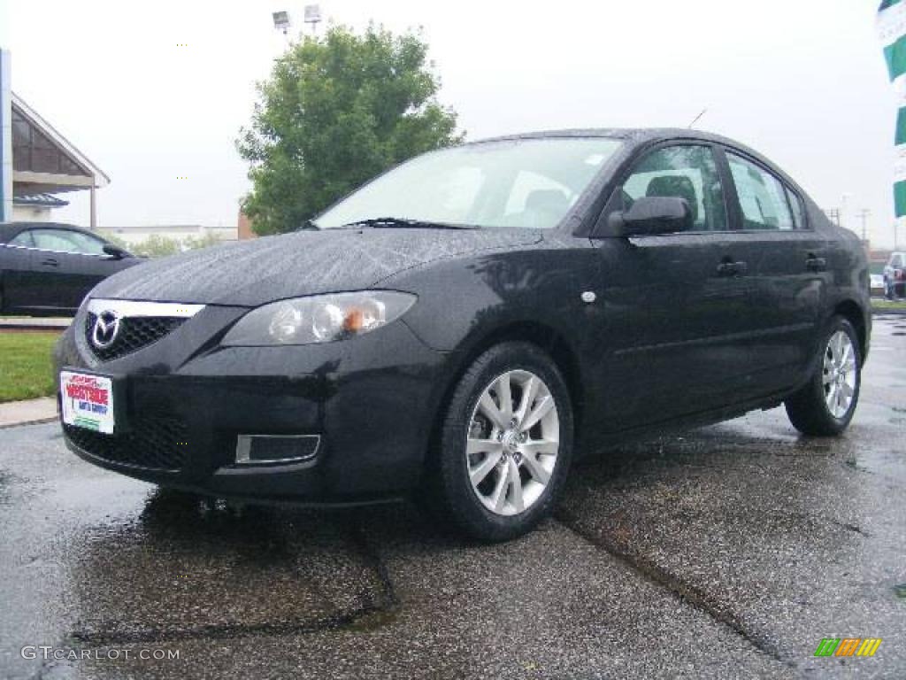 2008 MAZDA3 i Touring Sedan - Black Mica / Black photo #1