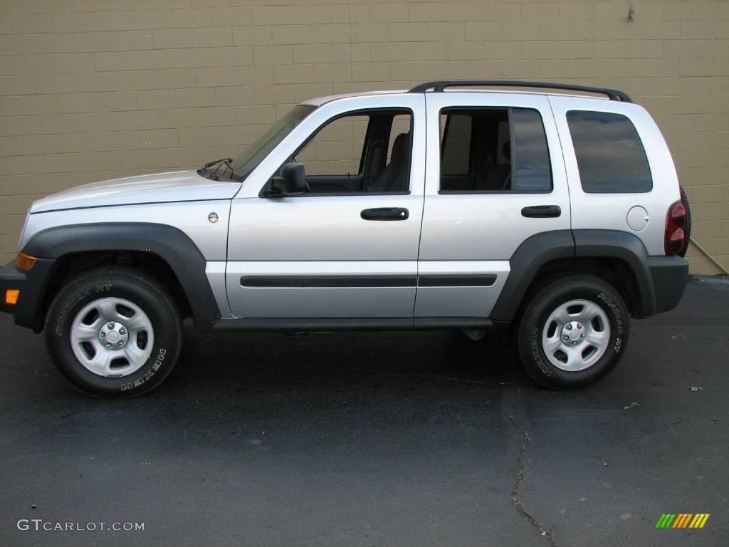 2006 Liberty Sport 4x4 - Bright Silver Metallic / Medium Slate Gray photo #1