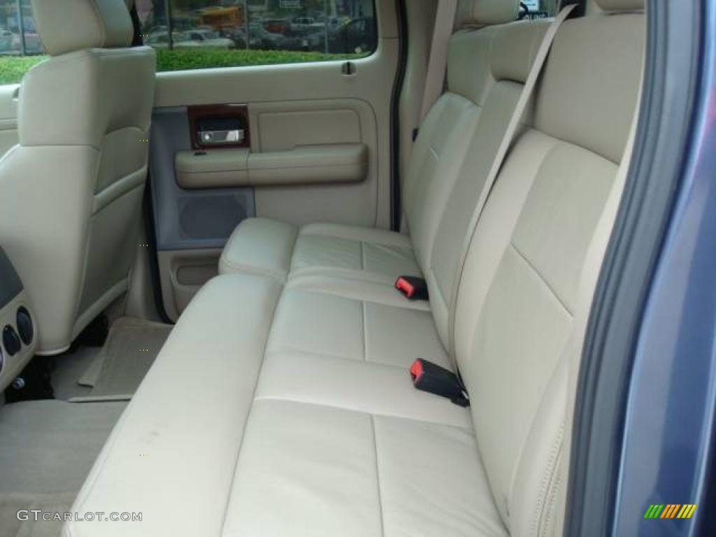 2005 F150 Lariat SuperCrew 4x4 - Medium Wedgewood Blue Metallic / Tan photo #8