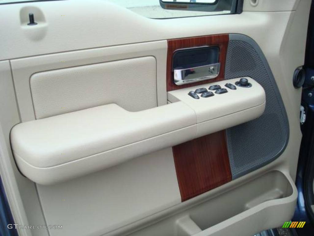 2005 F150 Lariat SuperCrew 4x4 - Medium Wedgewood Blue Metallic / Tan photo #14