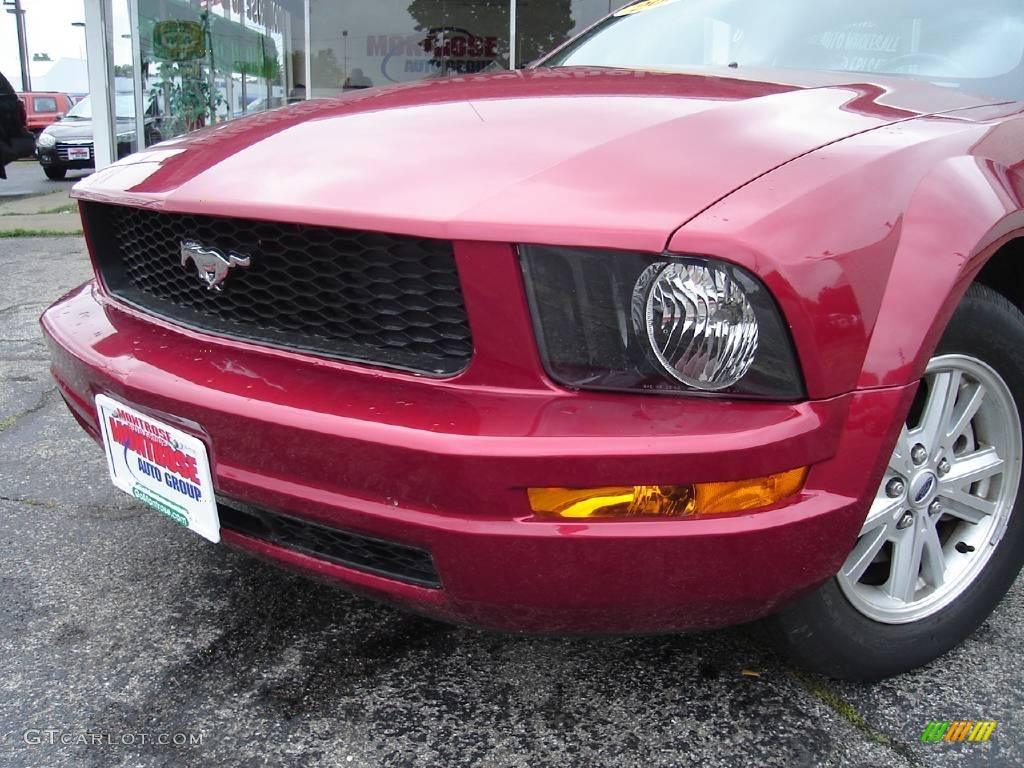 2007 Mustang V6 Premium Coupe - Redfire Metallic / Dark Charcoal photo #9