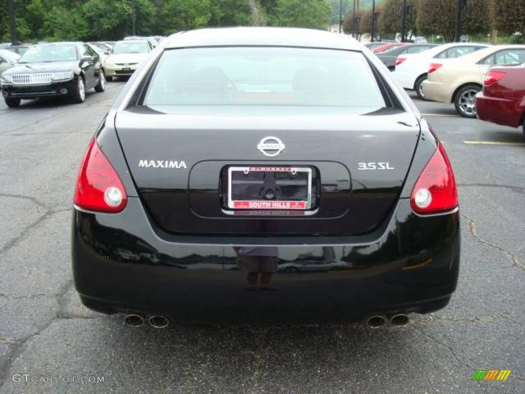 2005 Maxima 3.5 SL - Onyx Black / Black photo #3