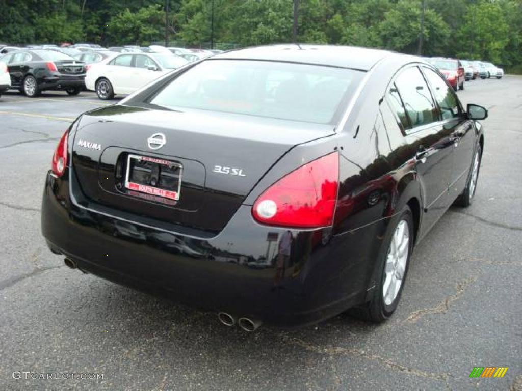 2005 Maxima 3.5 SL - Onyx Black / Black photo #4