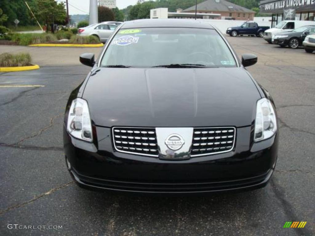 2005 Maxima 3.5 SL - Onyx Black / Black photo #6