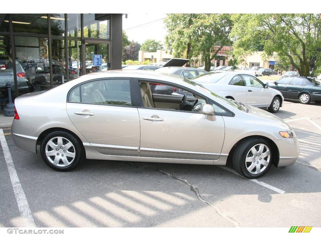 2006 Civic LX Sedan - Shoreline Mist Metallic / Ivory photo #4