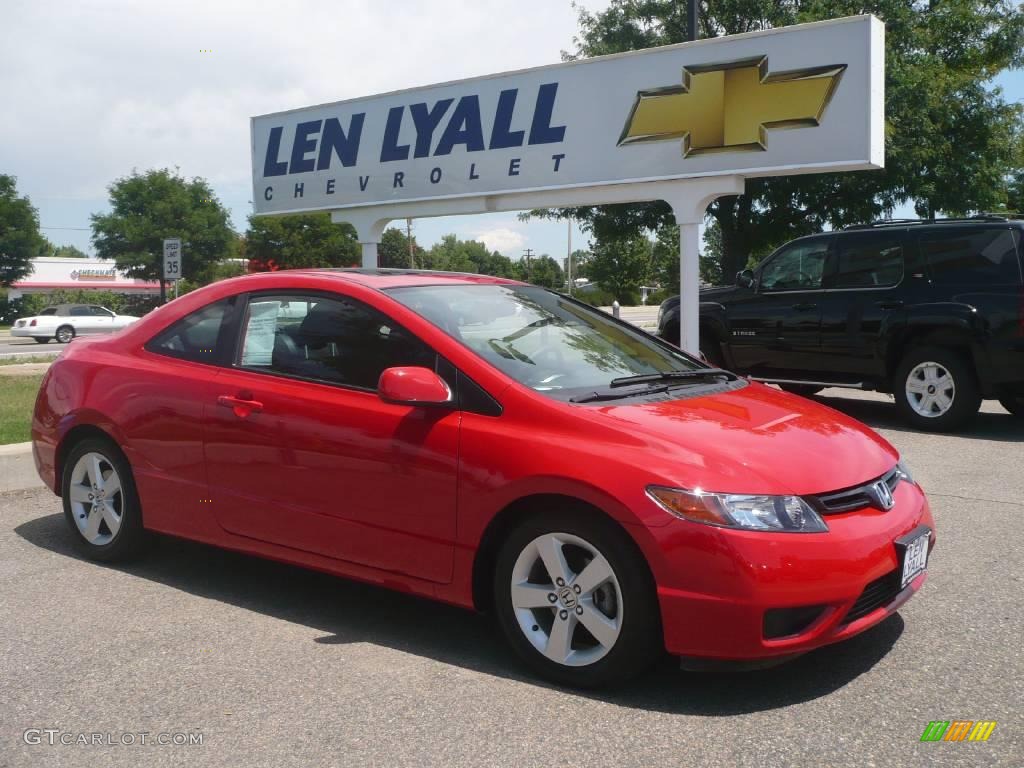 2007 Civic EX Coupe - Rallye Red / Black photo #1