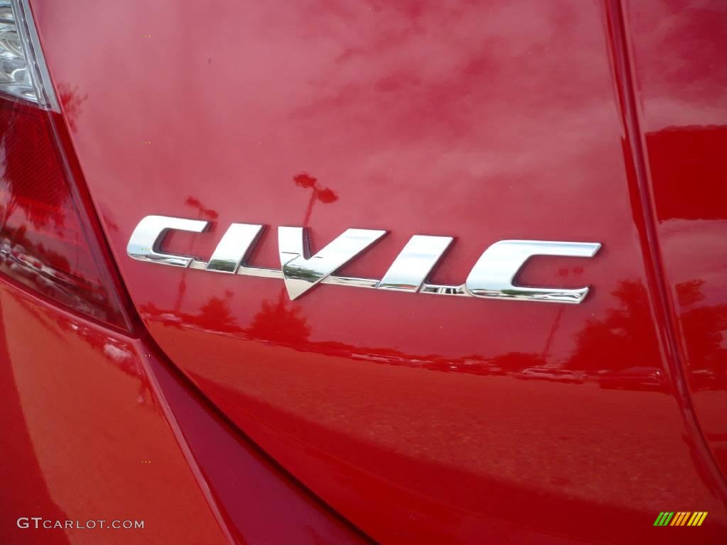 2007 Civic EX Coupe - Rallye Red / Black photo #11