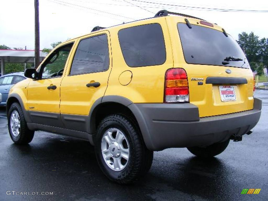 2001 Escape XLT V6 4WD - Chrome Yellow Metallic / Medium Parchment Beige photo #3