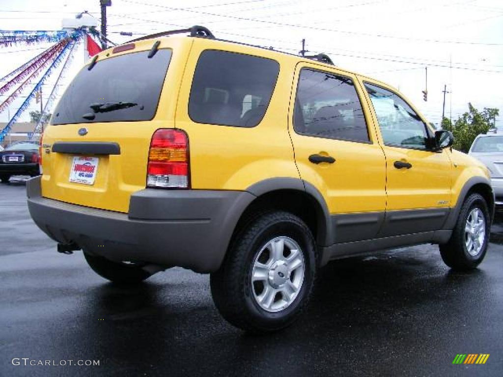 2001 Escape XLT V6 4WD - Chrome Yellow Metallic / Medium Parchment Beige photo #5