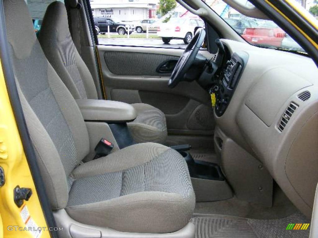2001 Escape XLT V6 4WD - Chrome Yellow Metallic / Medium Parchment Beige photo #13