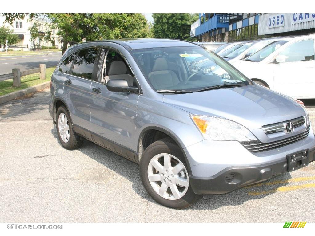 2008 CR-V EX 4WD - Glacier Blue Metallic / Gray photo #3