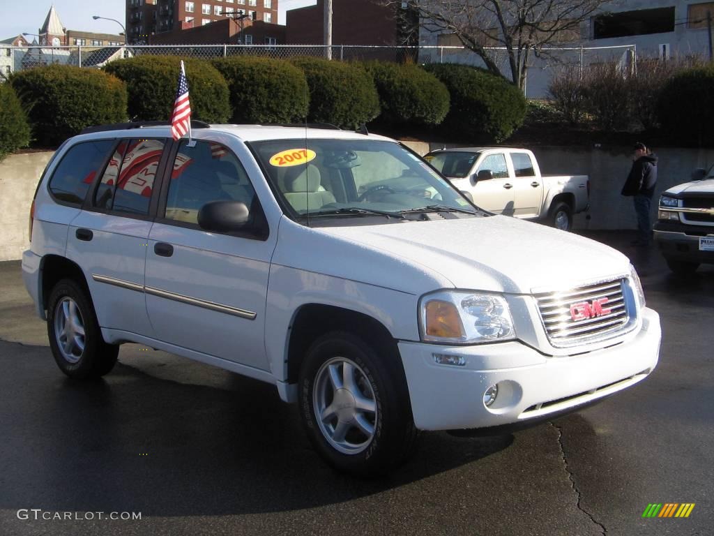 2007 Envoy SLE 4x4 - Summit White / Light Gray photo #8