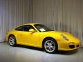 2009 Speed Yellow Porsche 911 Carrera Coupe  photo #2