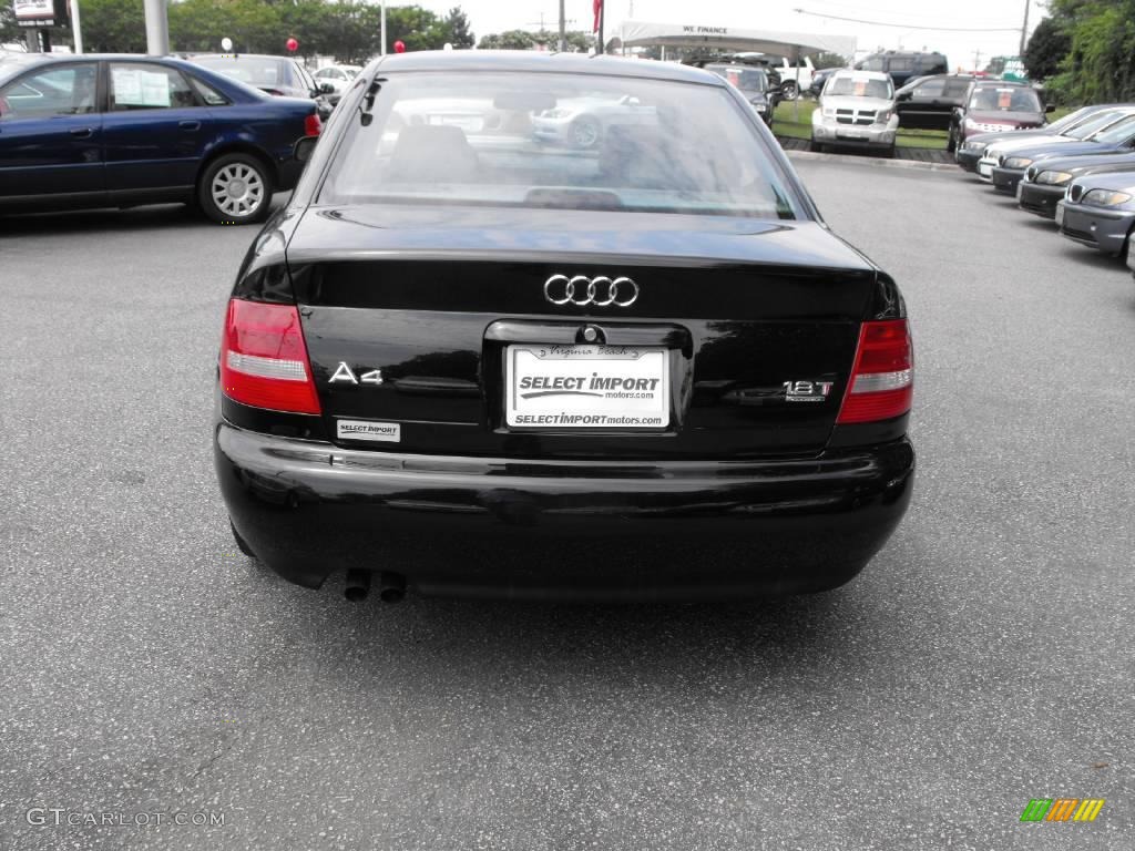 2001 A4 1.8T quattro Sedan - Brilliant Black / Onyx photo #10