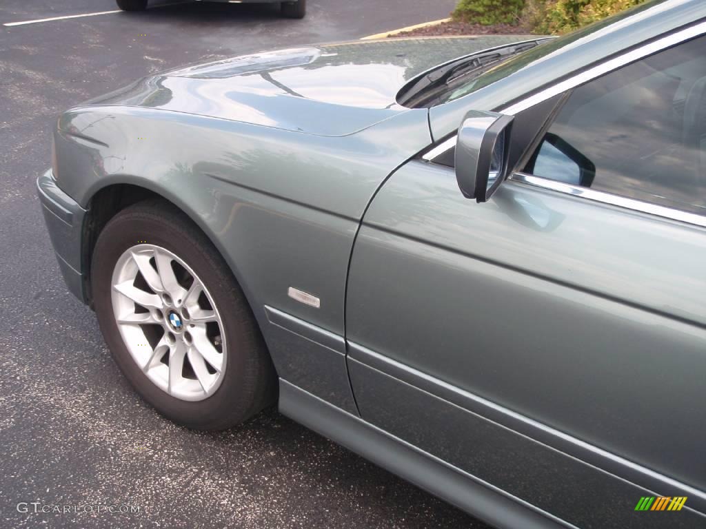 2003 5 Series 525i Sedan - Slate Green Metallic / Grey photo #8