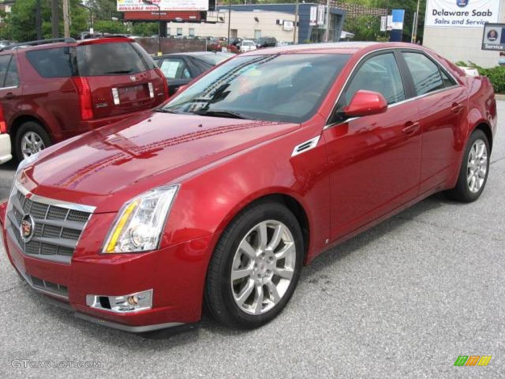 2009 CTS 4 AWD Sedan - Crystal Red / Ebony photo #2