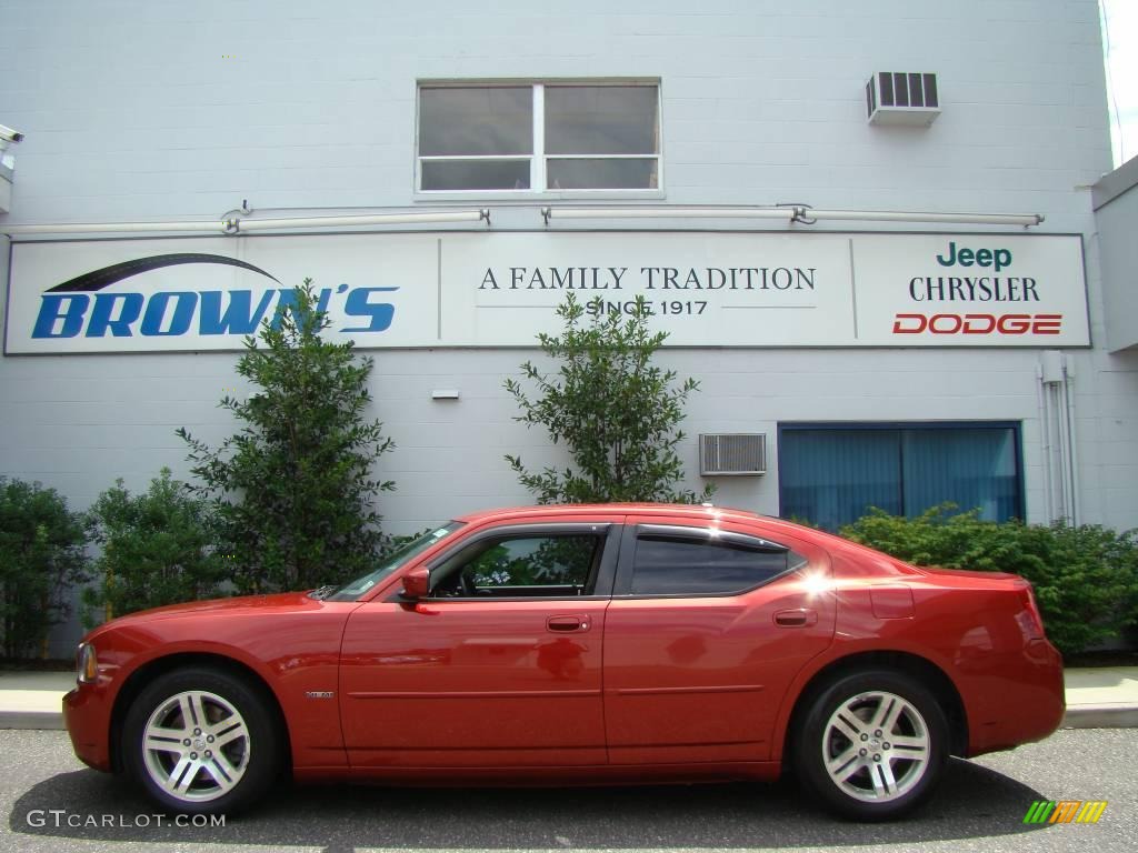 2007 Charger R/T - Inferno Red Crystal Pearl / Dark Slate Gray/Light Slate Gray photo #1