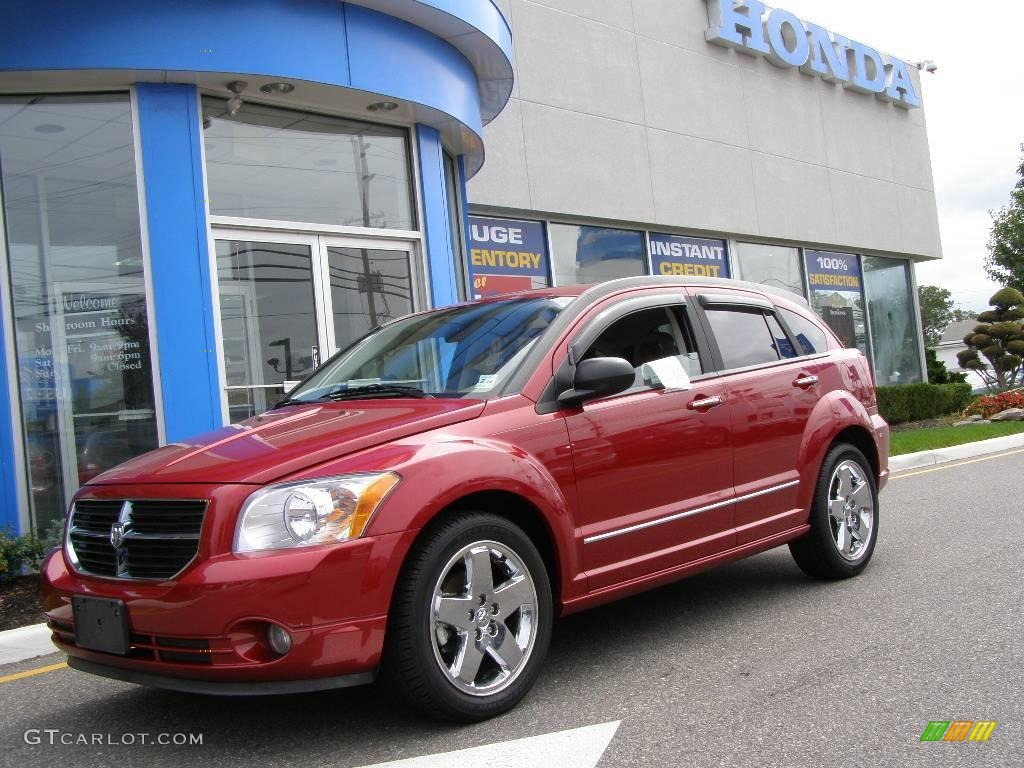 2007 Caliber R/T AWD - Inferno Red Crystal Pearl / Pastel Pebble Beige photo #1